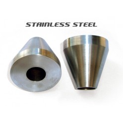 Bicycle Frame Jig Head Tube Centering Cones - Stainless Steel - Pair